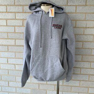 PENNANT MENS GRAY HOODIE SWEATSHIRT HORACE MANN  LIONS SIZE M NWT COTTON BLEND